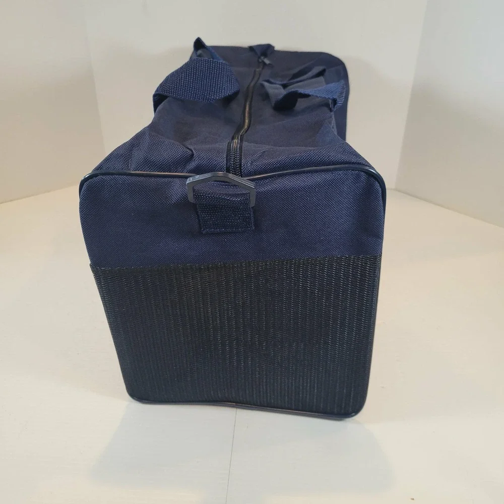Vintage State Farm Insurance Navy Blue Canvas Duffle Travel Gym Bag